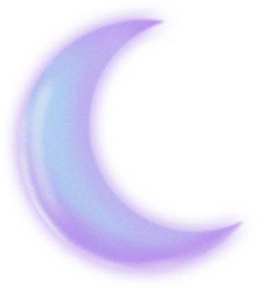 Grainy Gradient Crescent Moon